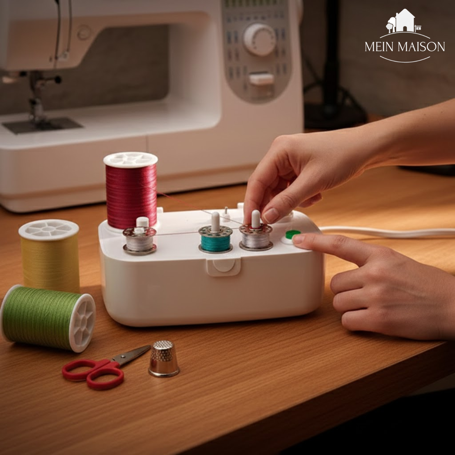 SwiftSewing – Kontinuierliches Nähen mit schnellem, tragbarem Spulenwickler