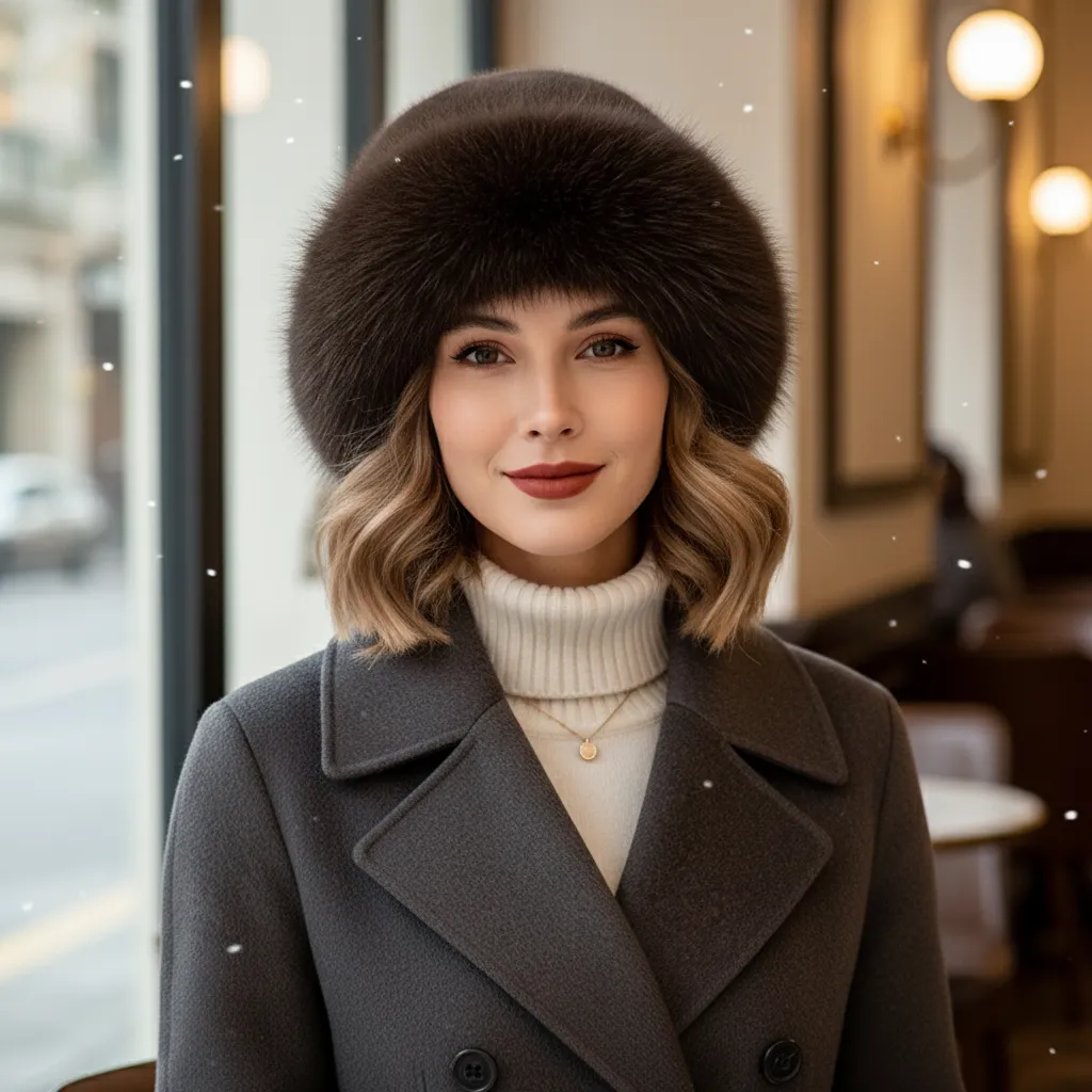 Furla – Stilvolle Damen Winter-Pelzmütze für warme