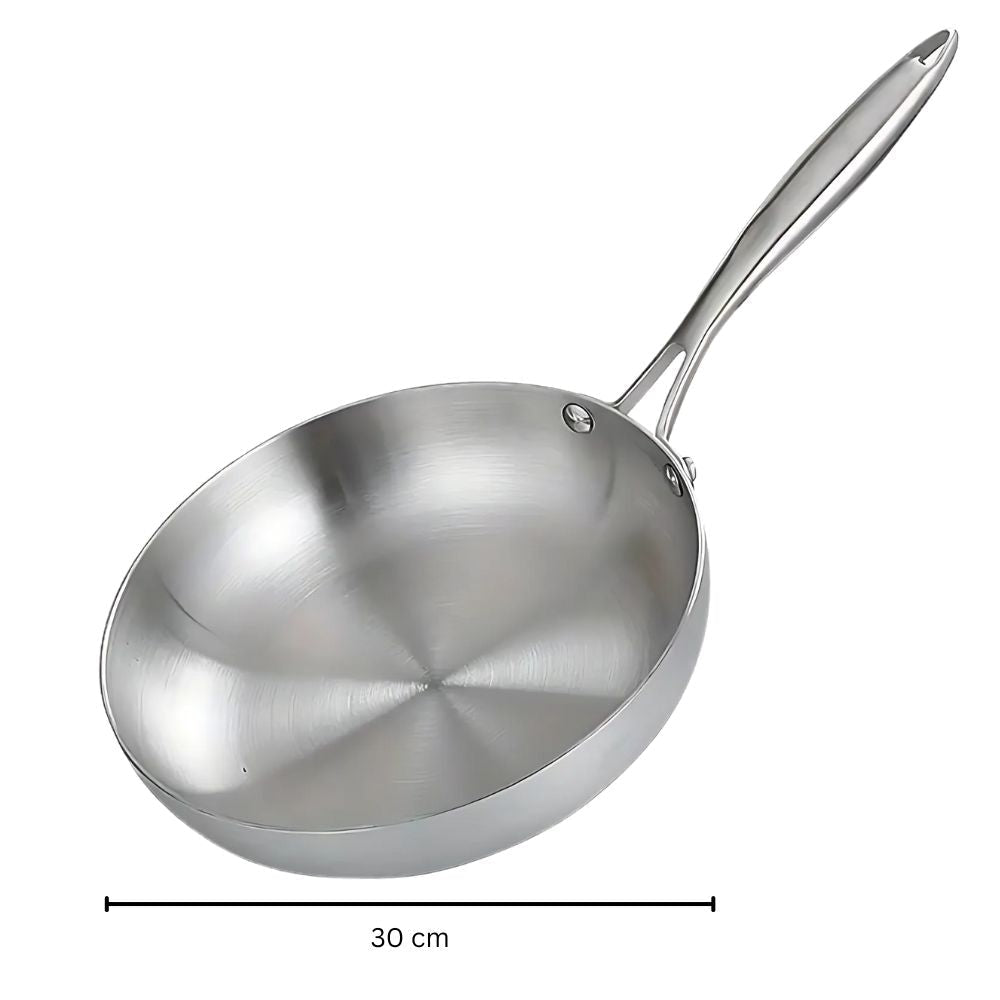 Stainless steel frying pan