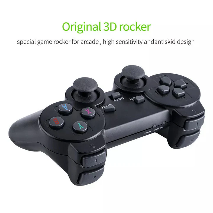 HDMI 4K TV Game Stick Konsole | 64GB mit über 20.000 Retro-Spielen & 2 kabellosen Gamepads