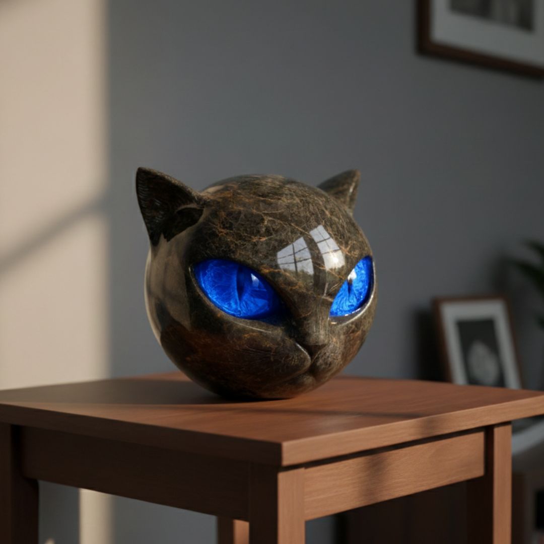 Mystica – Die schwarze Wächterkatze aus Stein