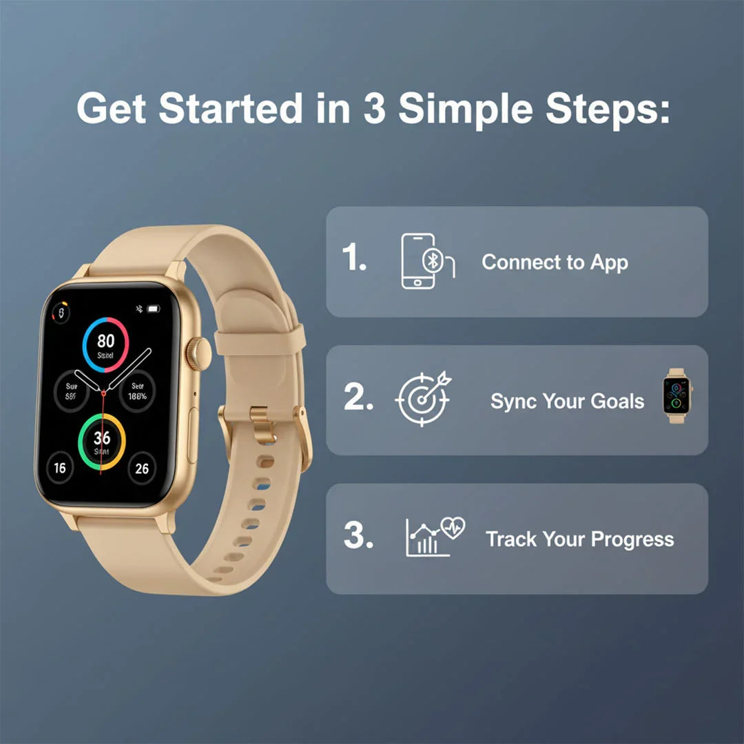 Damen Smartwatch - Gesundheitsüberwachung - Nachrichtenbenachrichtigungen