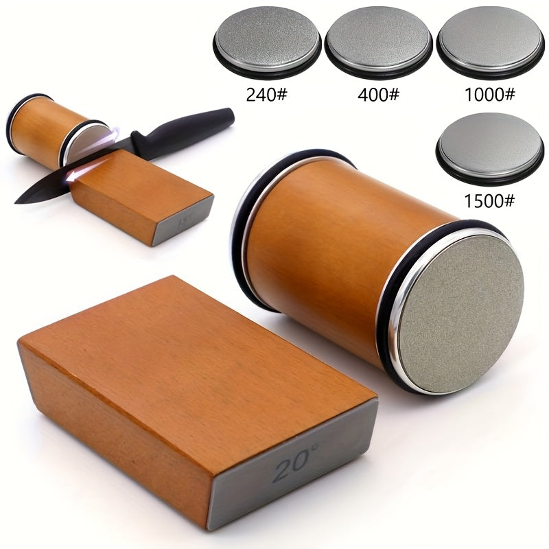 Schleifstein-Set EdgeCraft DuoSharp | Diamantstein mit Magnethalter | 15° & 20° Schleifwinkel | Holz & Metall