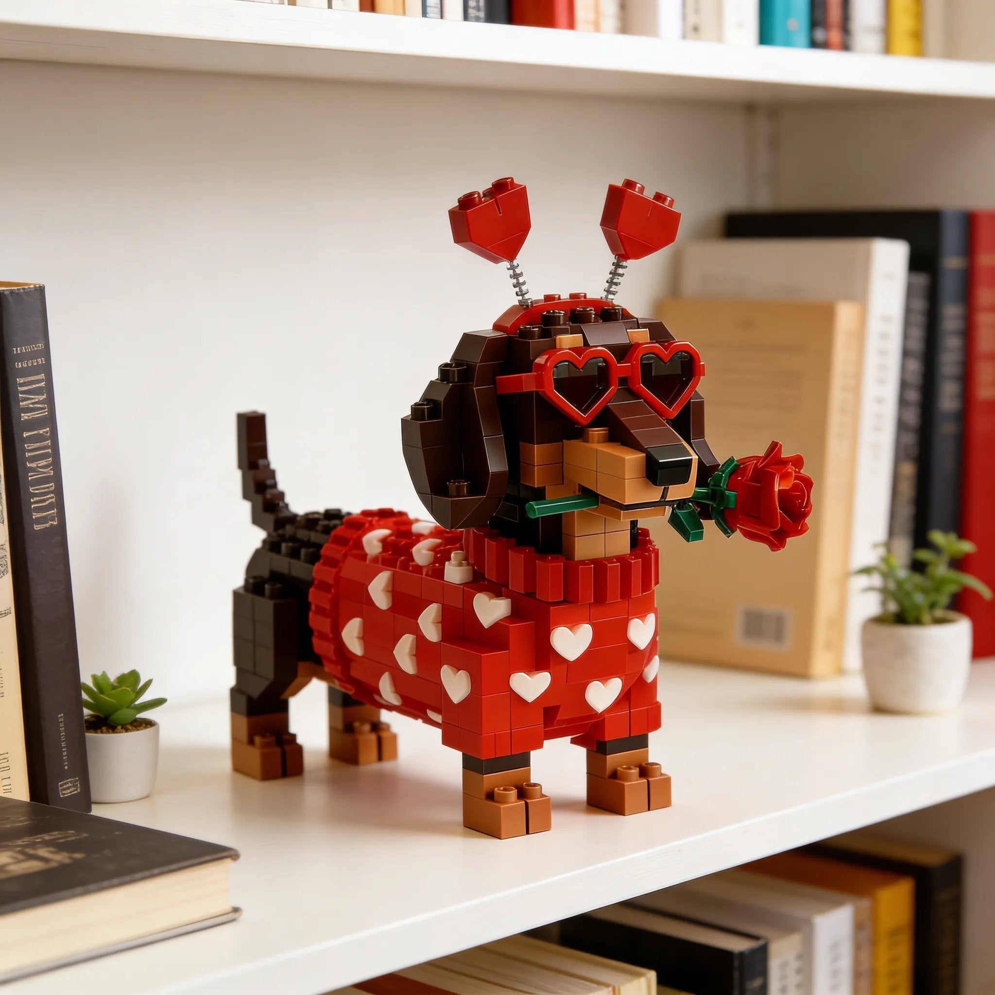 Exklusives Dackel-Baustein-Set zum Valentinstag 2026 – Herzdesign-Bausatz