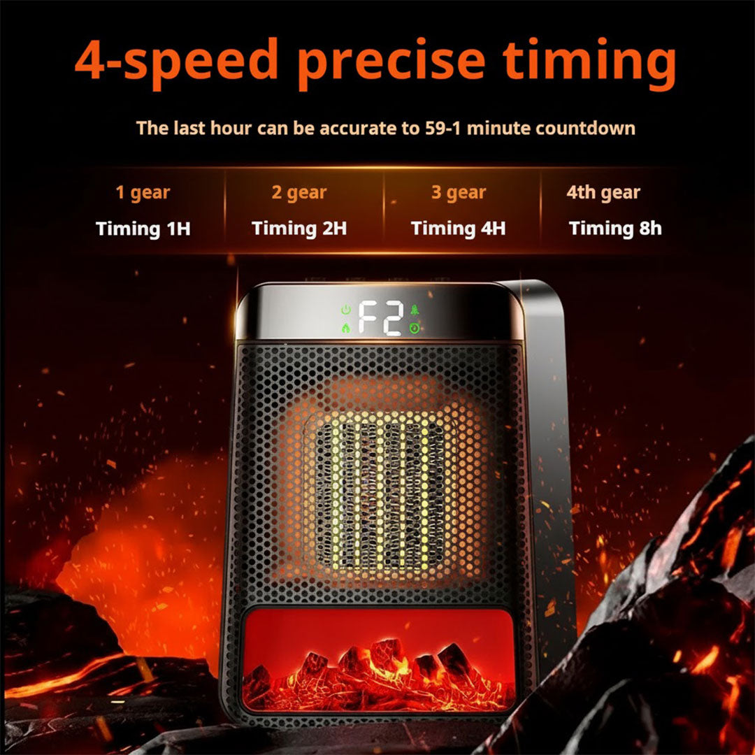 Electric fan heater - ceramic element - wall plug