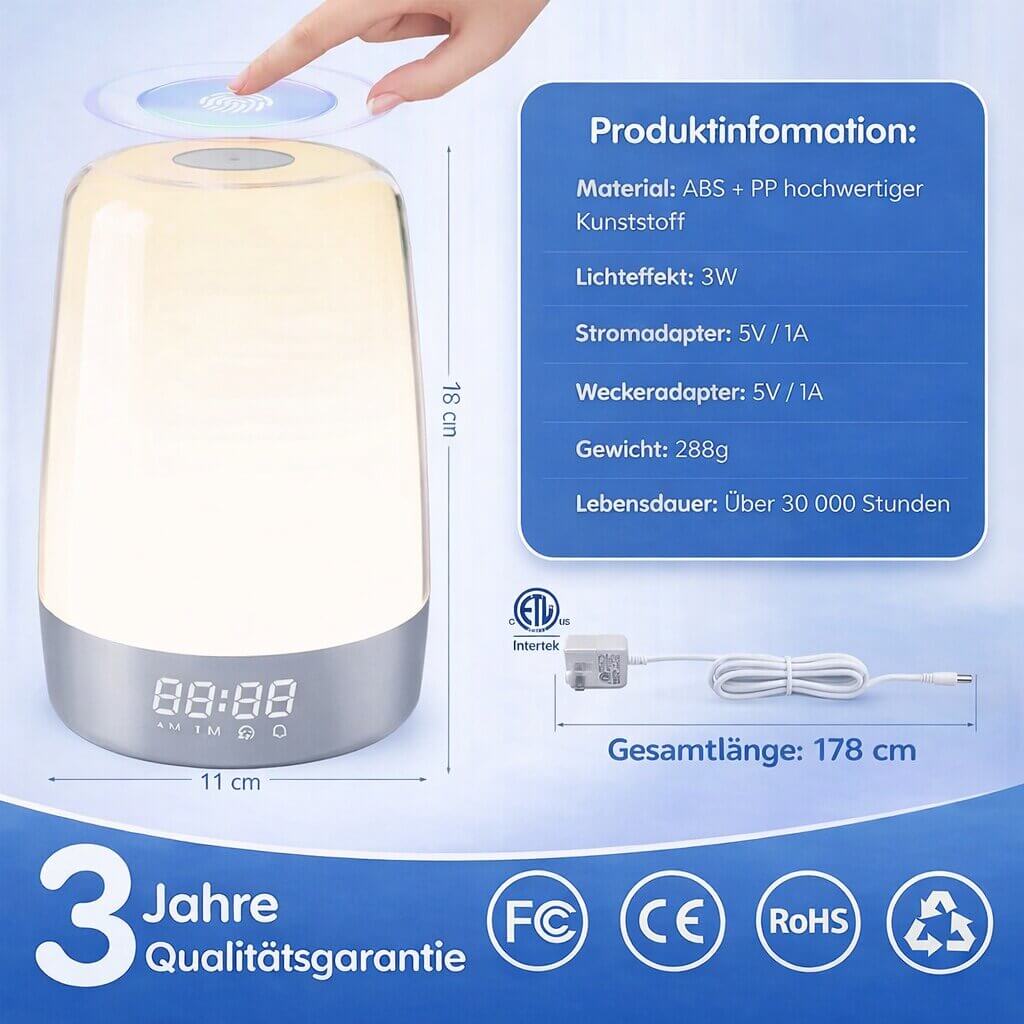 Tageslicht-Wecker | Tageslichtlampe | Wecklicht | LightRise