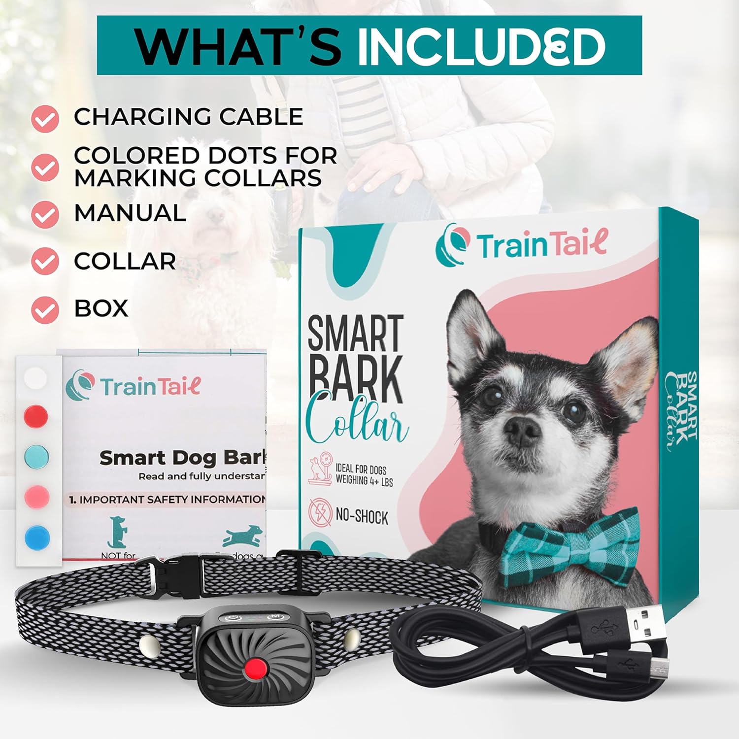 BelloSilent Antibellhalsband für kleine Hunde | Mit Ton & Vibration | IP87 Wasserdicht | Verstellbar & sanft im Training