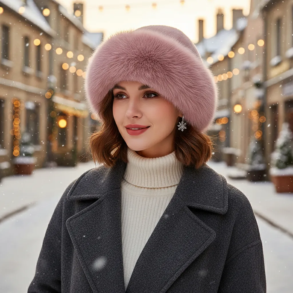 Furla – Stilvolle Damen Winter-Pelzmütze für warme