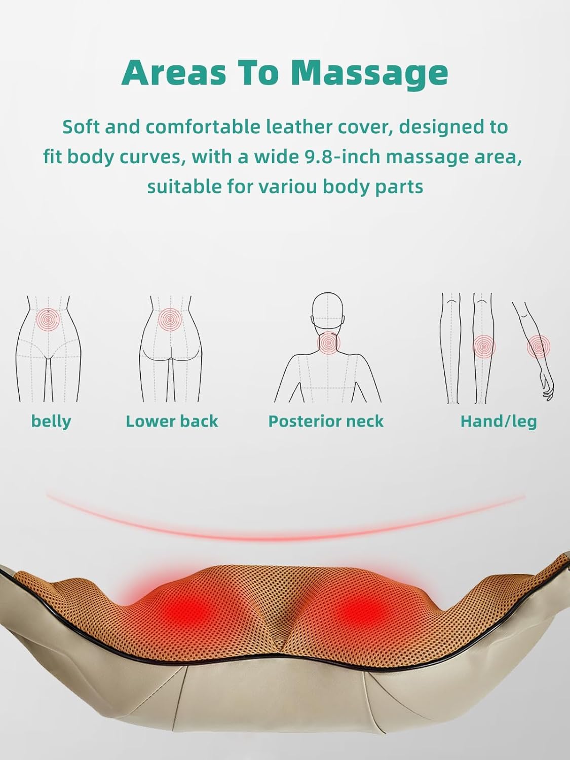 Bauchmassager - Heizfunktion - Wiederaufladbares Design