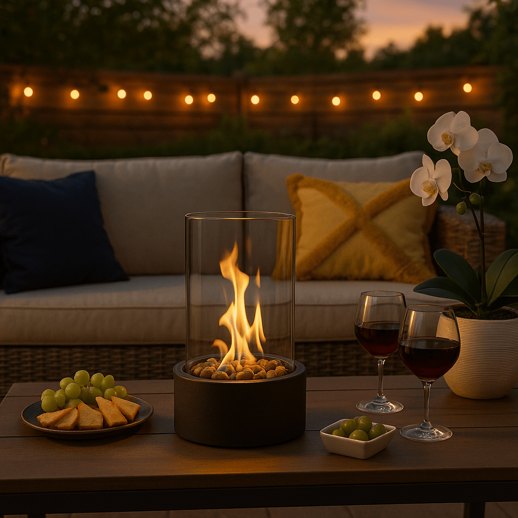 CosyFlame Tischkamin – Moderner Bioethanol Tischkamin mit echtem Flammenbild und skandinavischem Design