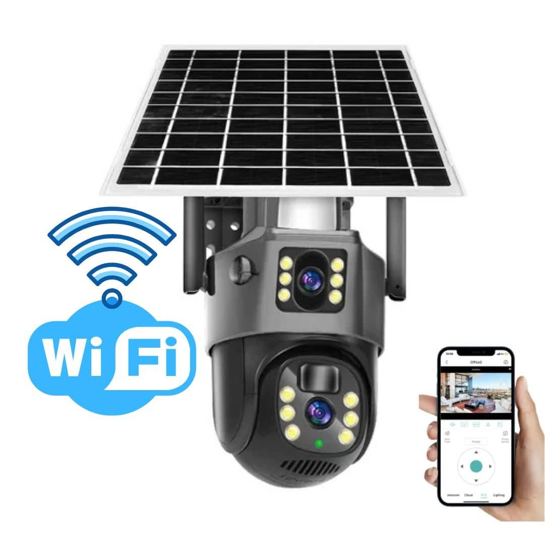 DualGuard Solar 4K – Drahtlose Überwachungskamera mit Solarpanel & 360° App-Steuerung