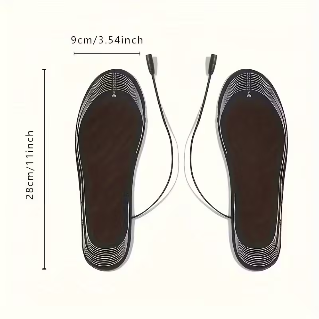 Elektrisch beheizte Einlegesohlen für Unisex | USB Anschluss