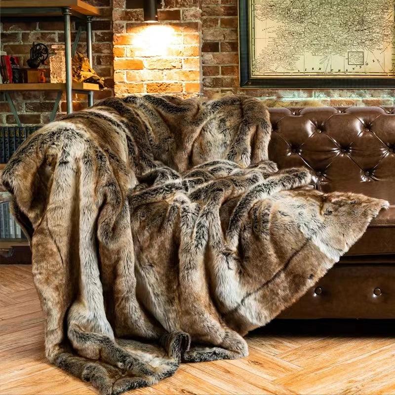 Faux-Fur-Wurfdecke - Weiches Nerz - Dekoratives Design