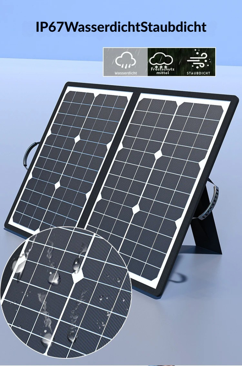 SolaraX 1000W Faltbares Solarpanel-Kit | Komplettset mit MPPT & USB/Type-C | Für Camping, Auto, Boot & Wohnwagen