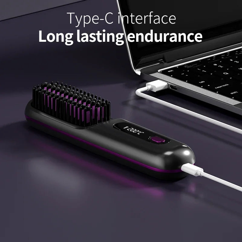 Glissara | Kabelloser Haarglätter | USB-Ladefunktion & LCD-Display | Keramik- & Ionentechnologie