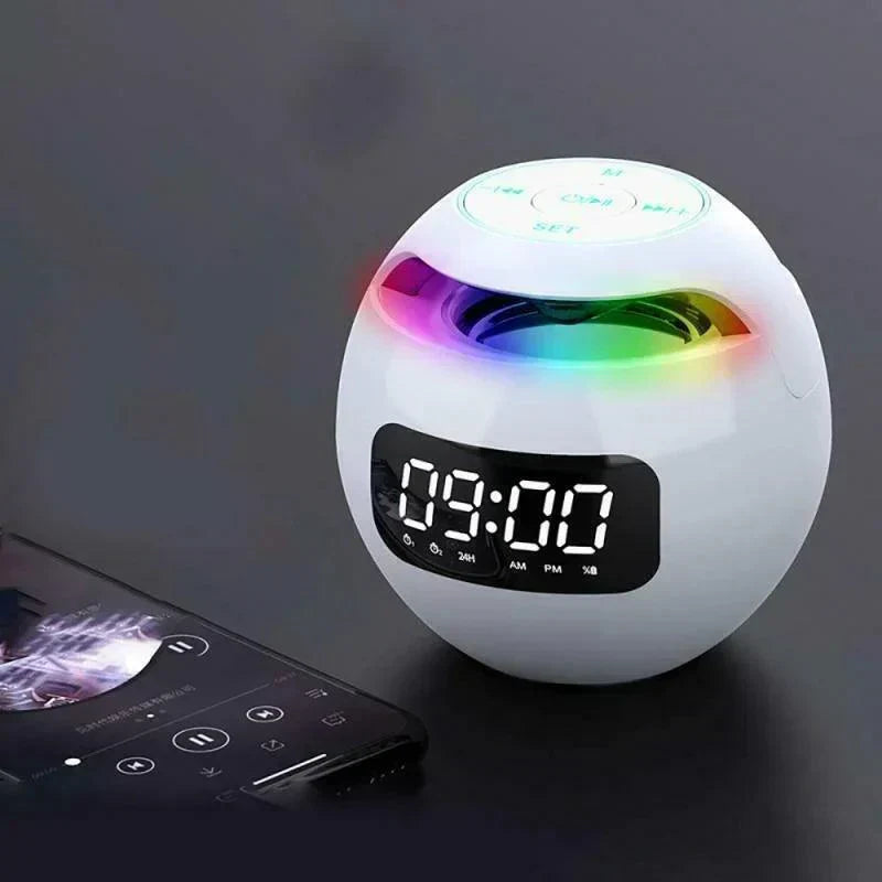 Ball Lautsprecher Wecker | Bluetooth 5.0 | LED Nachtlicht | 2200 mAh Batterie