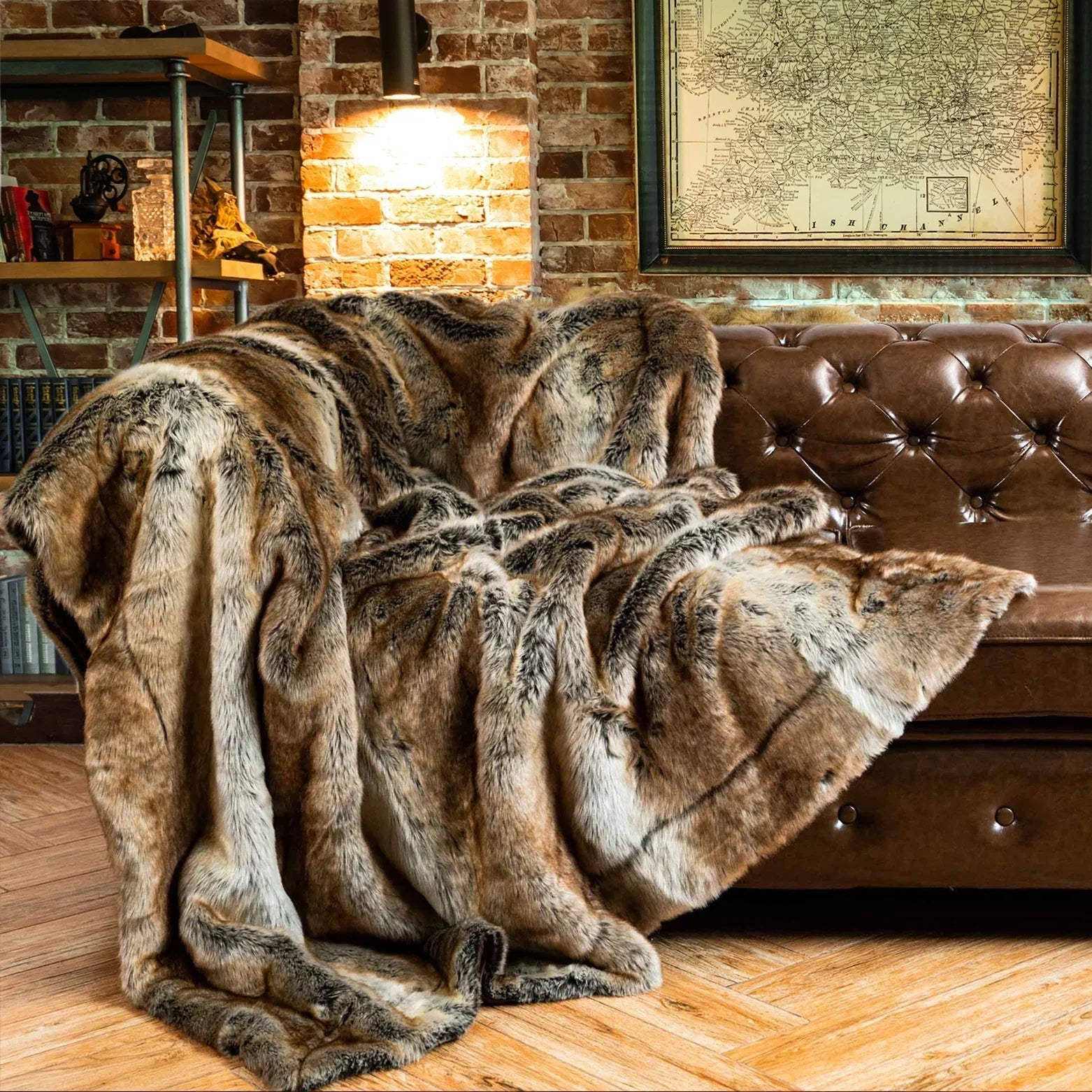 Luxuriöse Kunstfell-Decke | Flauschig & Warm | Winterwurf | Für Sofa & Schlafzimmer