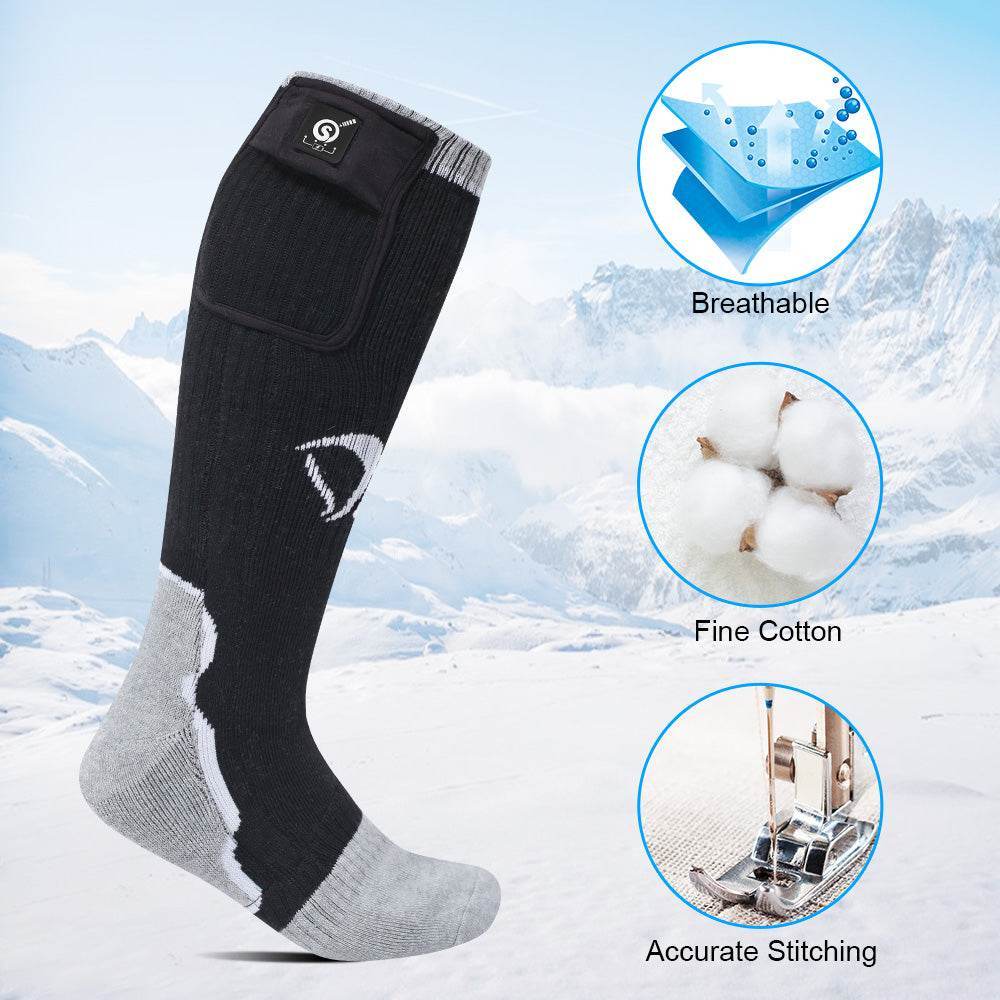 Savior Heizsocken mit wiederaufladbarem Akku Winter Outdoor Thermo Baumwollsocke