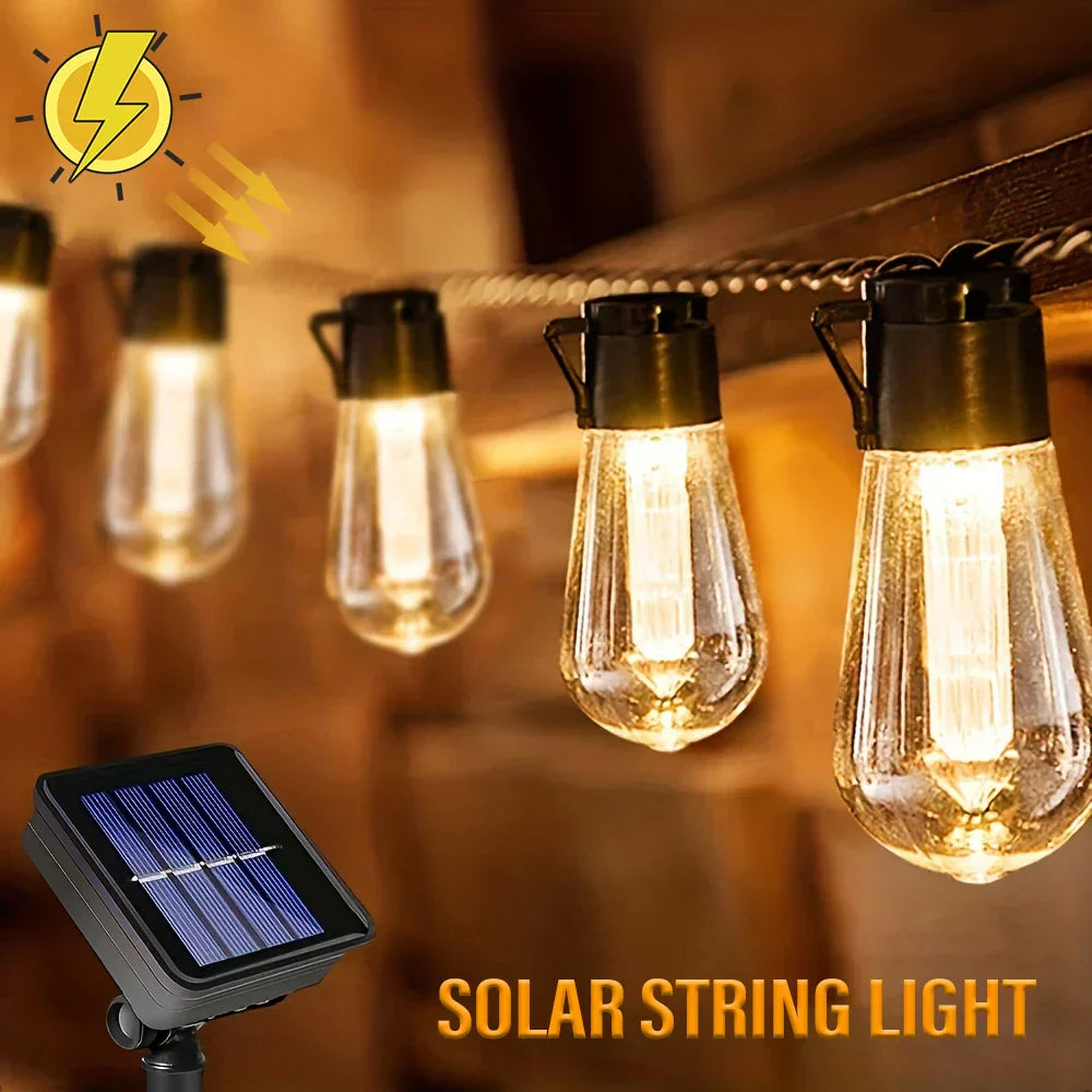 LED Solar Lichterkette SolaLuma | Wasserdicht IP44 | Für Garten, Terrasse & Camping | Automatische Beleuchtung