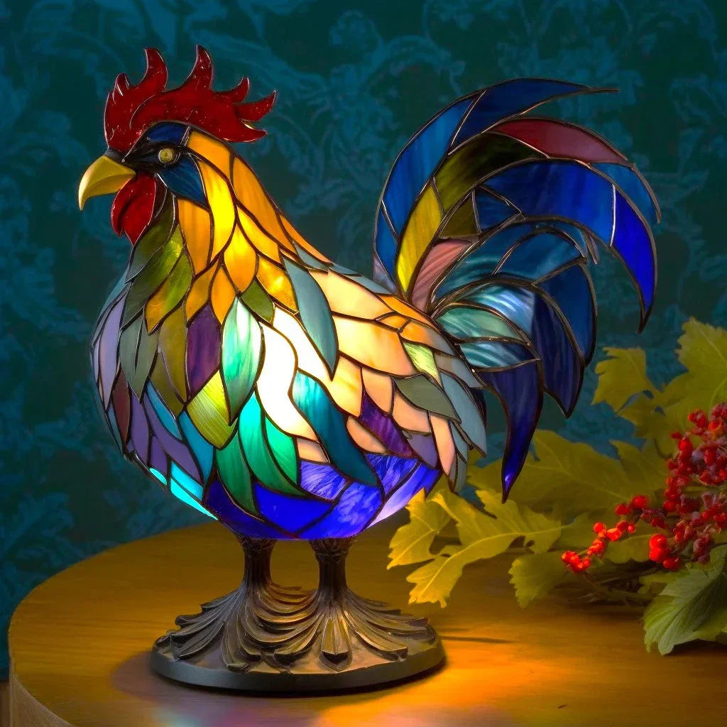 Buntglaslampe - Tierdesign - Wohnkultur