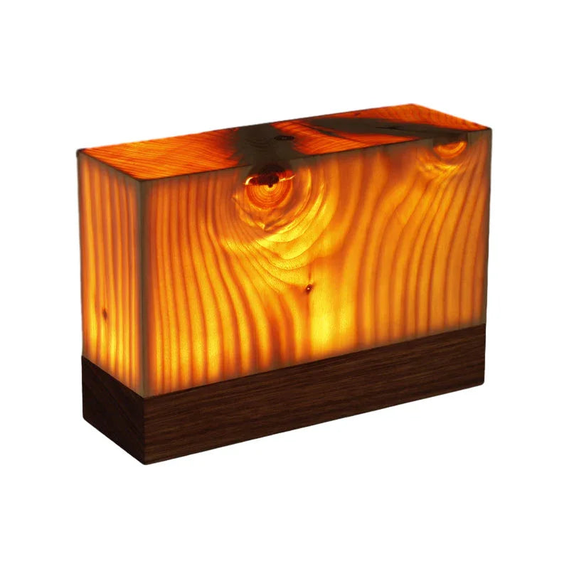 Tischlampe - Touch-Steuerung - Holzfinish