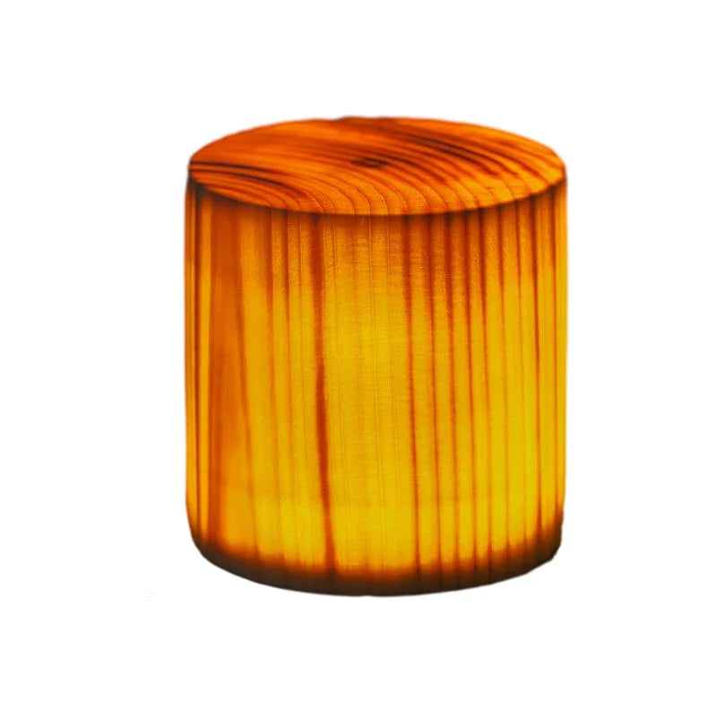 Tischlampe - Touch-Steuerung - Holzfinish