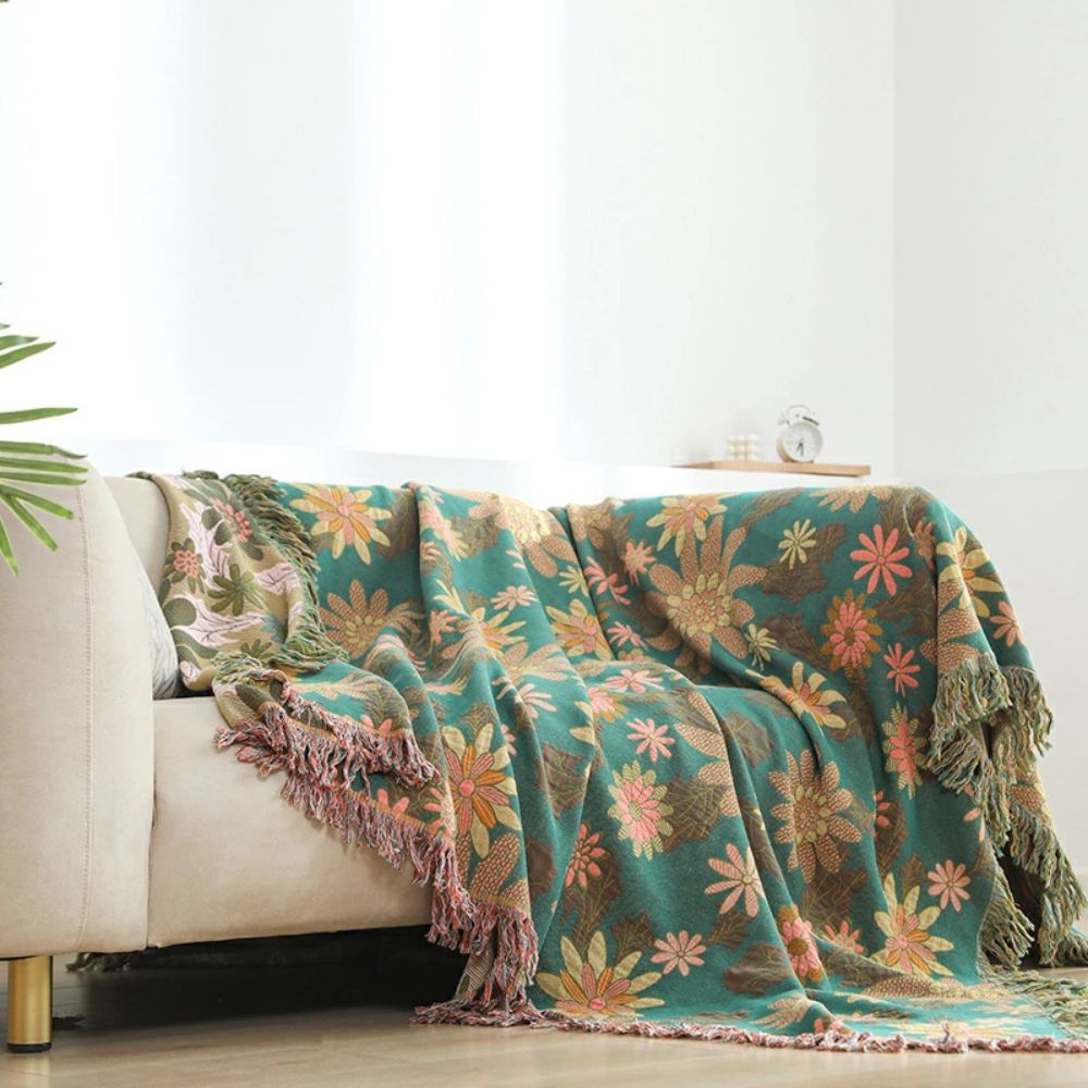 Wendbare Jacquard-Decke Verdant Bloom