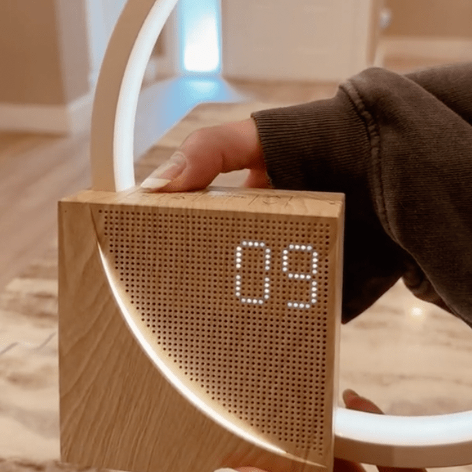 Aetheris - Digitaler Lichtwecker mit Sonnenaufgangssimulation und Ladefunktion für Sanftes Aufwachen