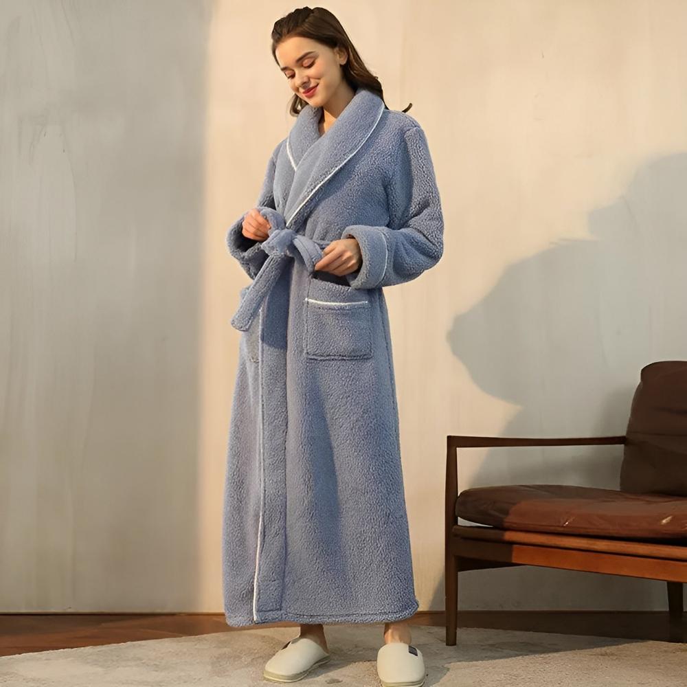 Bademantel für Männer und Frauen | Fleece Morgenmantel | Comfyra