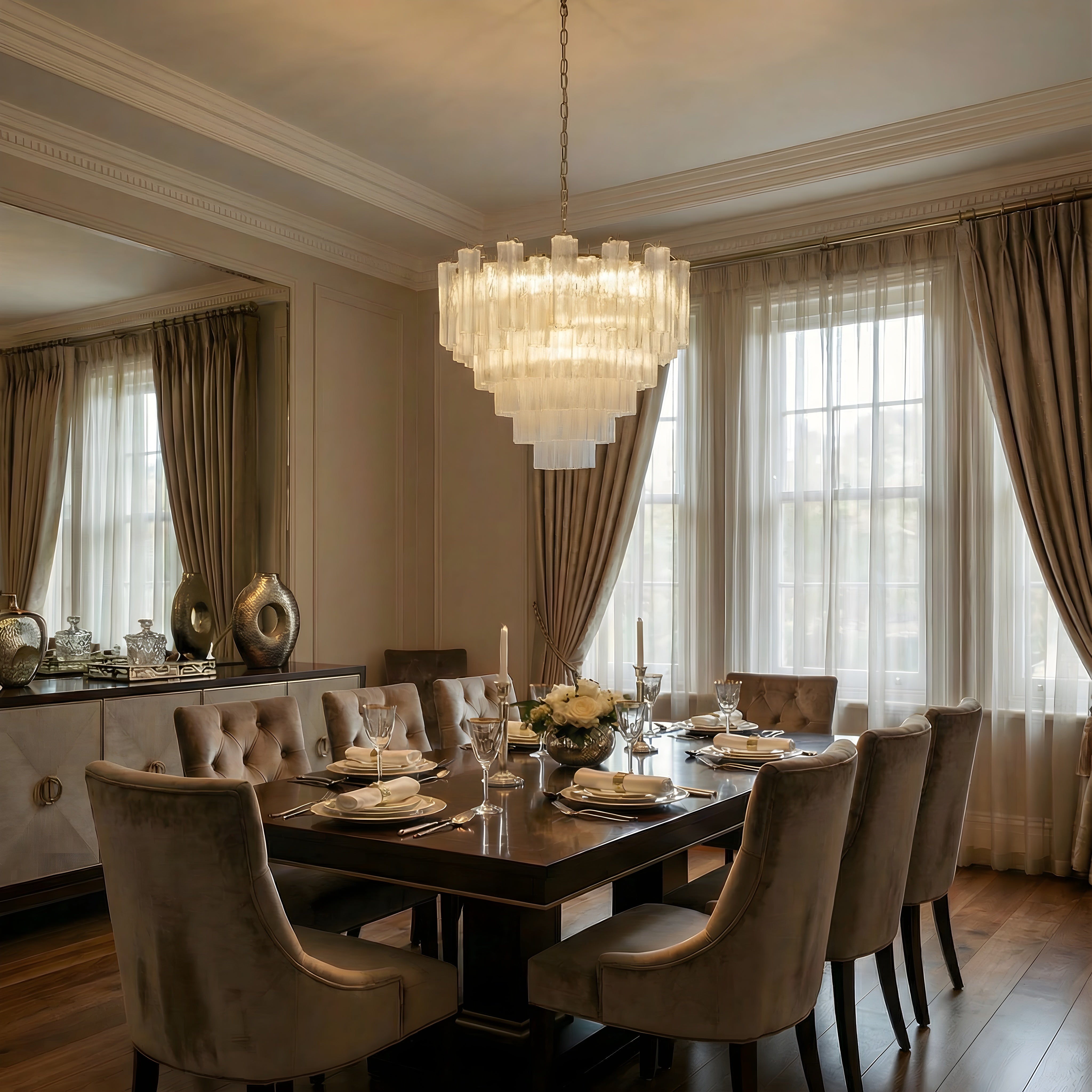 Französischer Glas-Chandelier