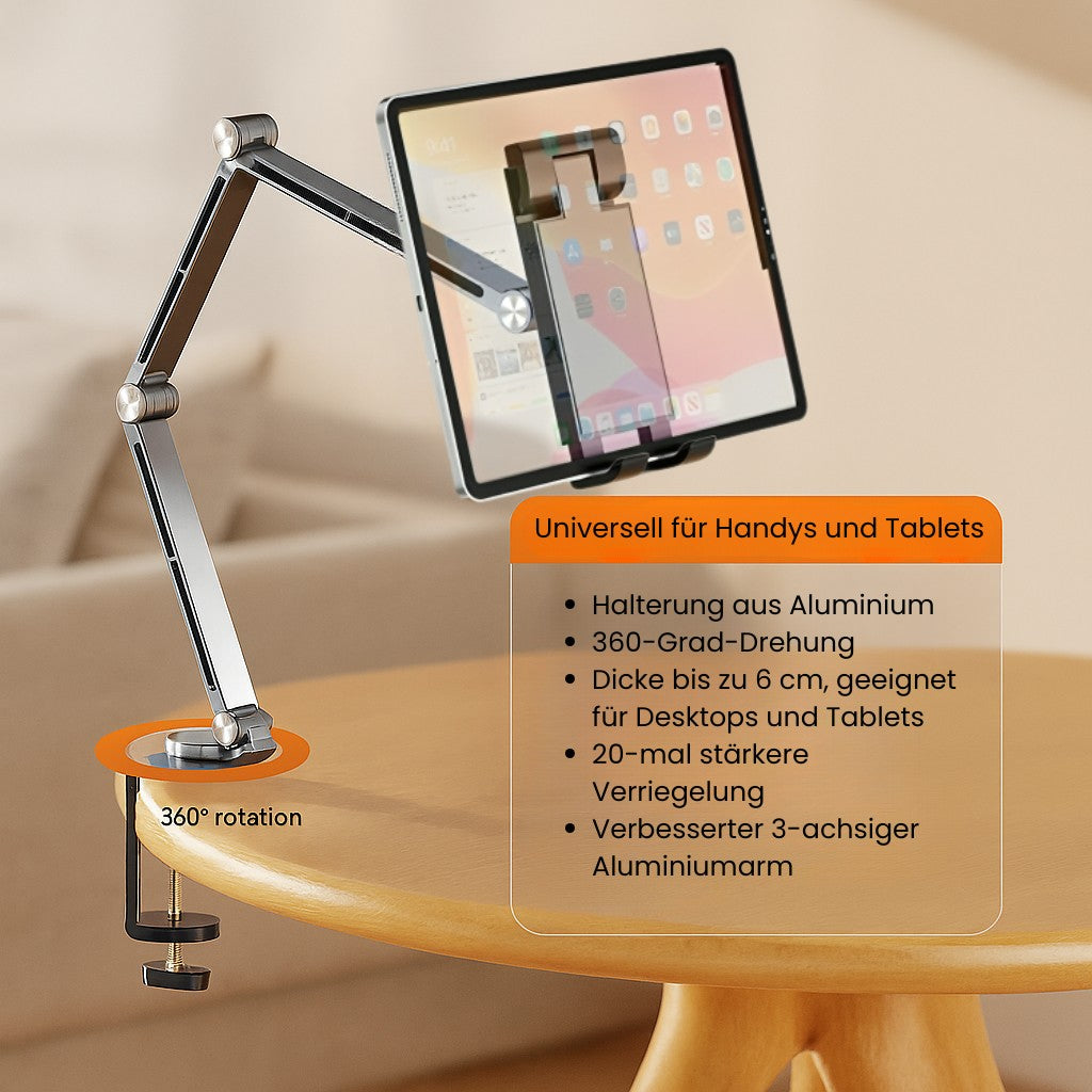 Handyhalter | Tablet-Ständer und iPad-Halter aus Aluminium | FlexMount