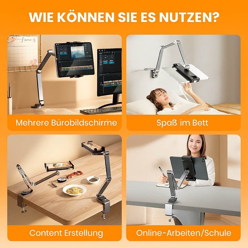 Handyhalter | Tablet-Ständer und iPad-Halter aus Aluminium | FlexMount