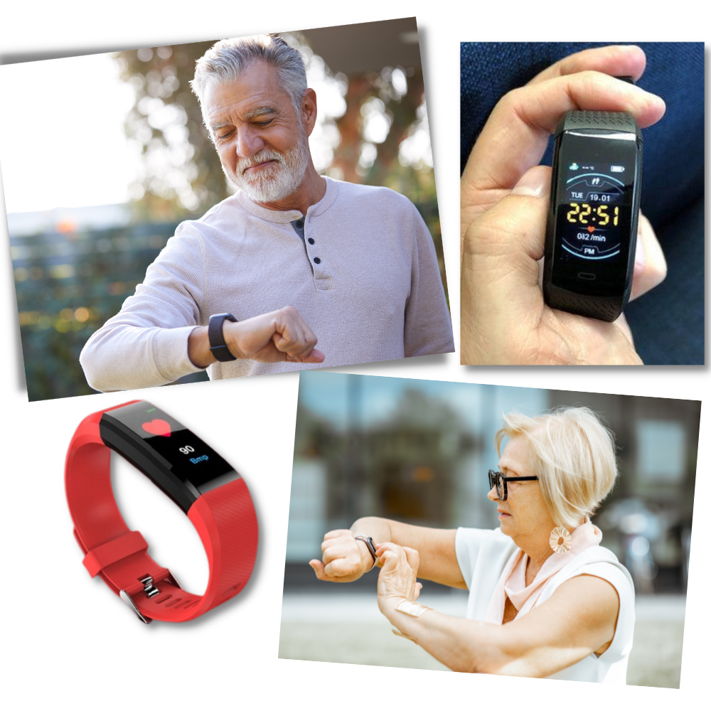 Fitness Uhr Senioren Silikon Wasserdicht