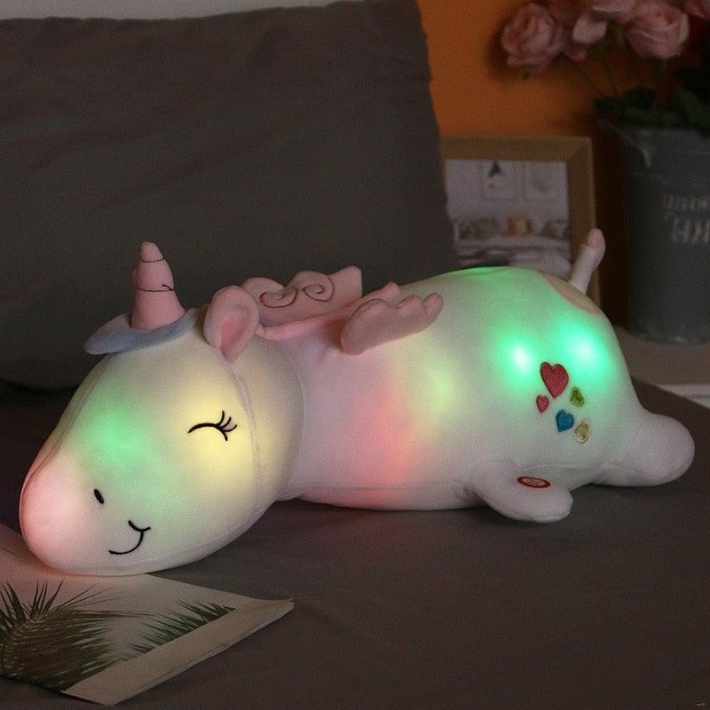 Lunacorn Leuchtendes Einhorn | Kuscheliger Plüschfreund | Regenbogen LEDs | Perfektes Geschenk für Kinder