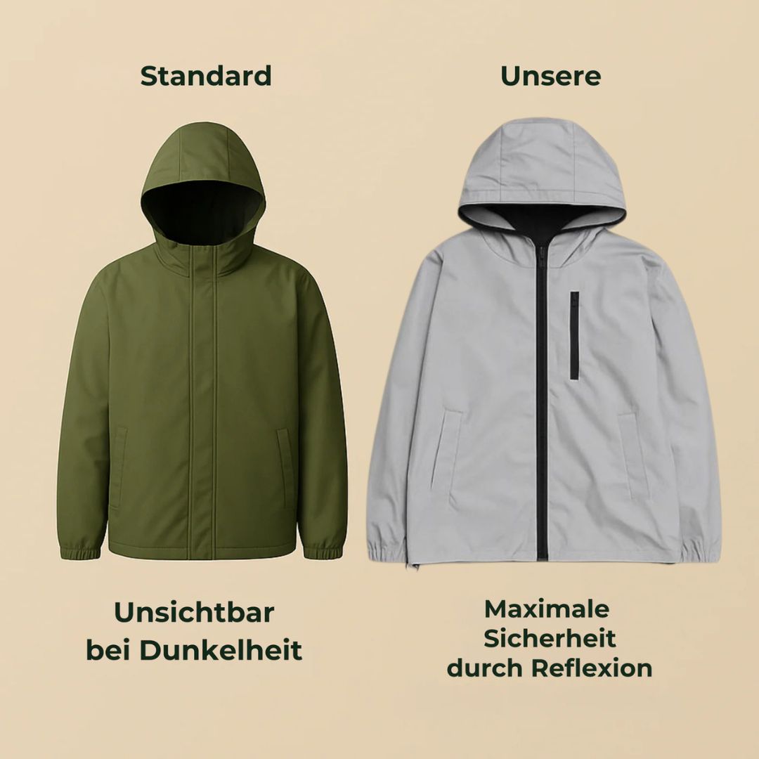 Reflektierende Jacke für Männer & Frauen | Vollständig reflektierende Jacke | GlowJack