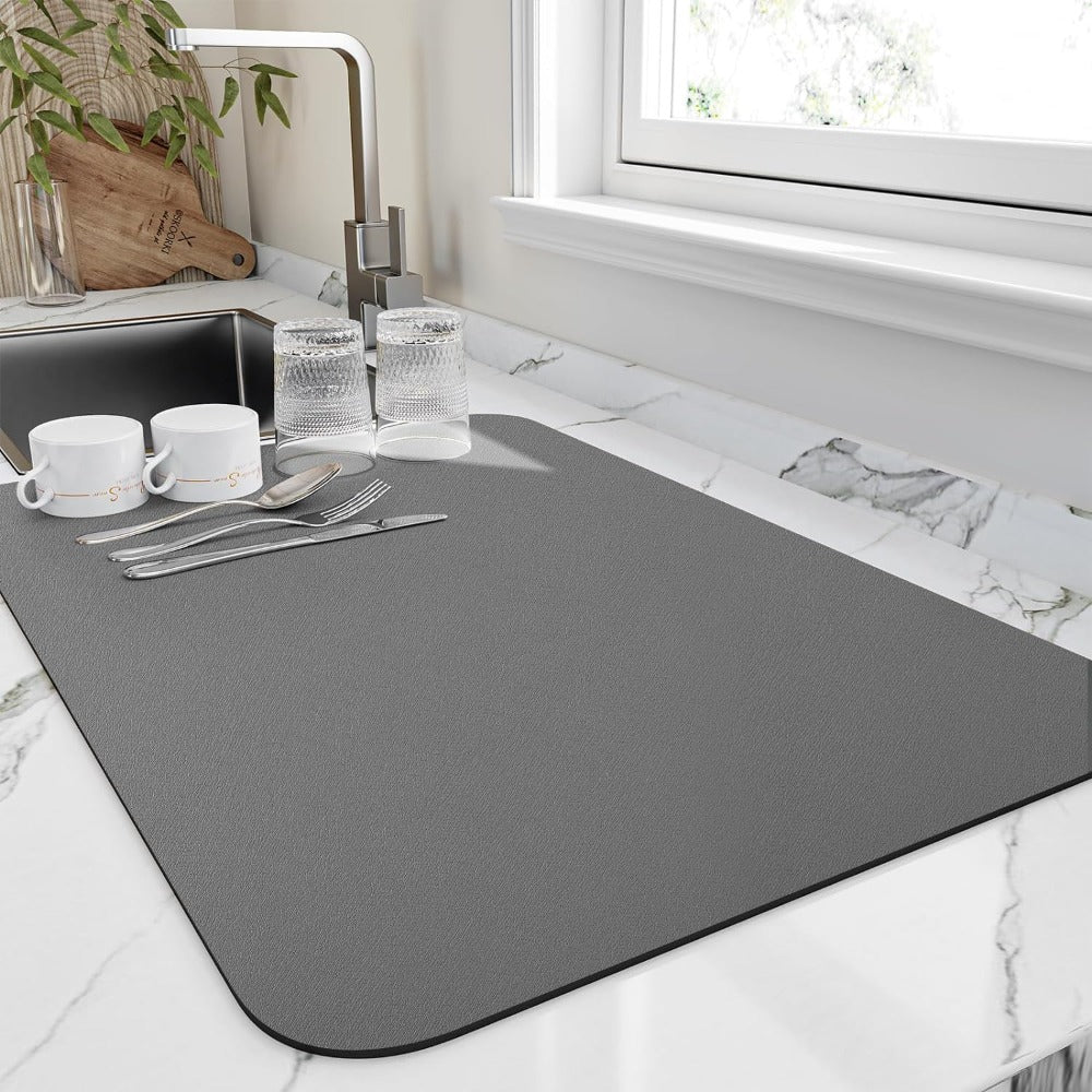 Schnelltrocknende Küchen Geschirrmatte | Hochabsorbierend