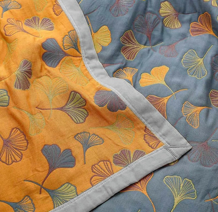 Ginkgo Blatt Tagesdecke