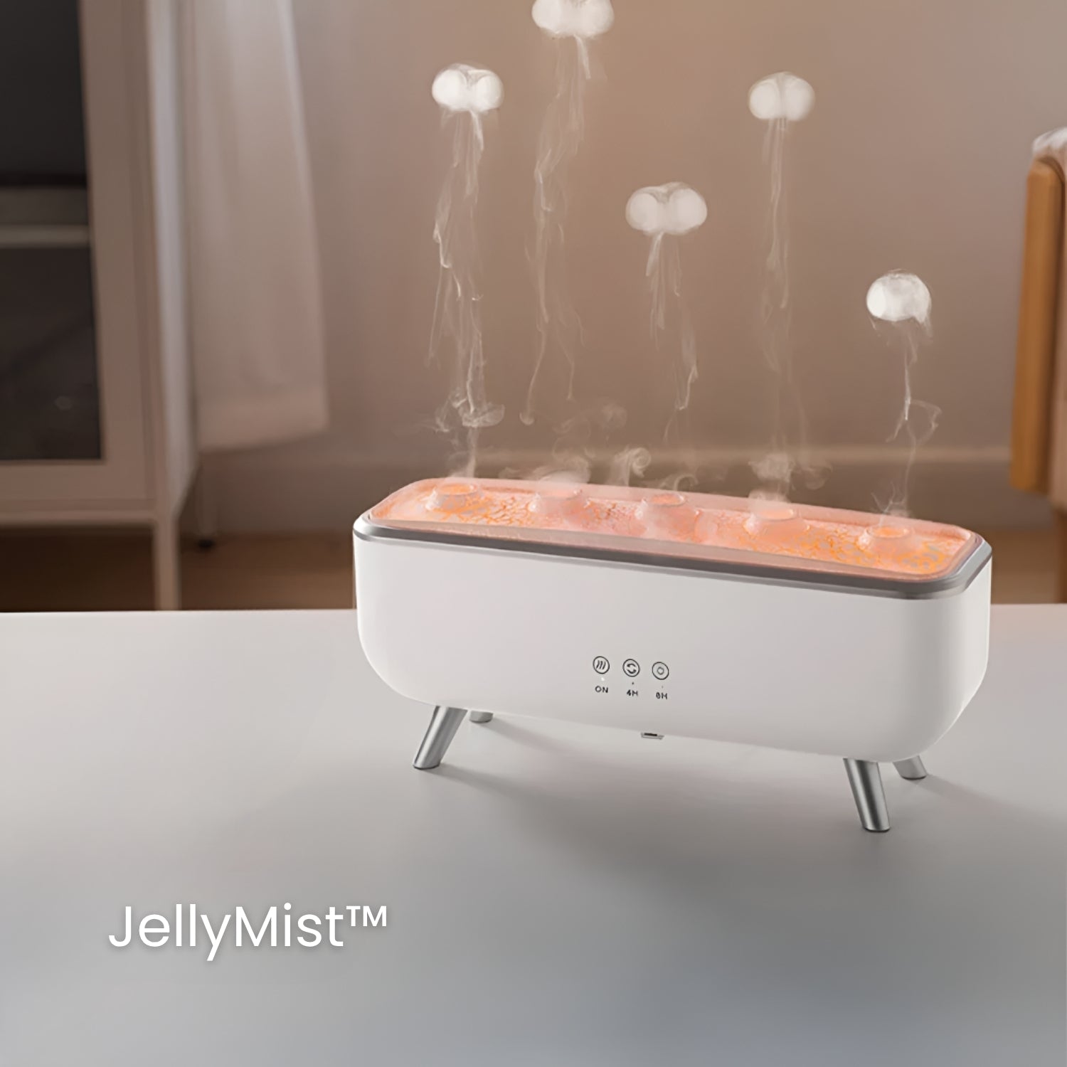 Diffuser & Luftbefeuchter | LED Aroma Diffuser mit Farbwechsel & Fernbedienung | JellyMist