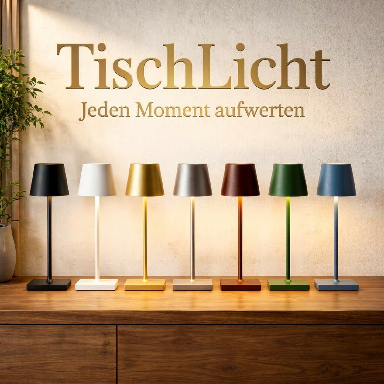 Kabellampe | Wiederaufladbare Tischleuchte | Tischlicht