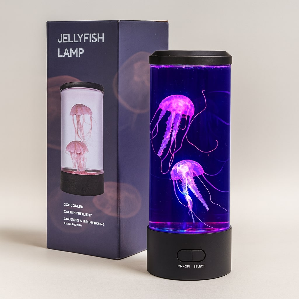 LED Nachttischlampe | Schreibtischlampe mit Quallen-Effekt | Tischlampe | LightWave