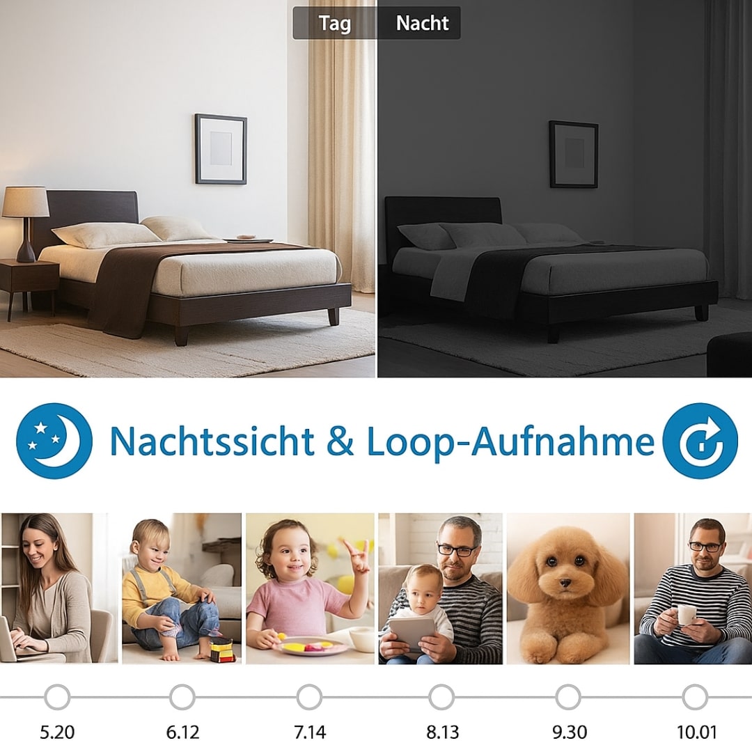 Smarte HD-Minikamera mit App & Bewegungserkennung