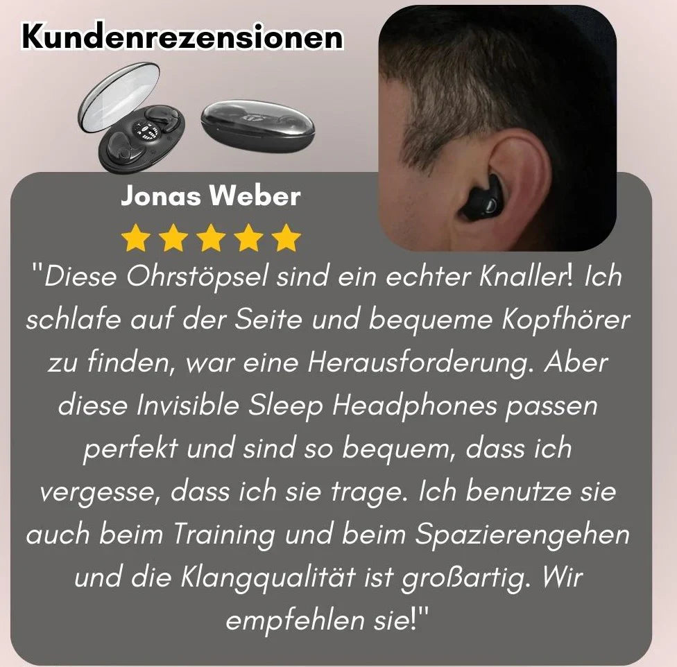 Ultraflache Bluetooth-Kopfhörer für Schlaf & Alltag