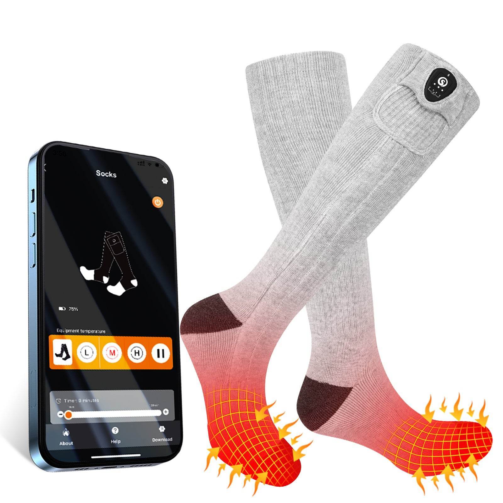 Savior Bluetooth beheizte Socken mit APP-Steuerung für Männer und Frauen