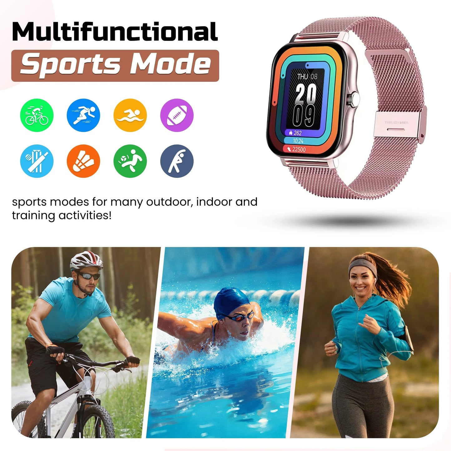 Women's Smartwatch - Slim Design - Health Monitoring