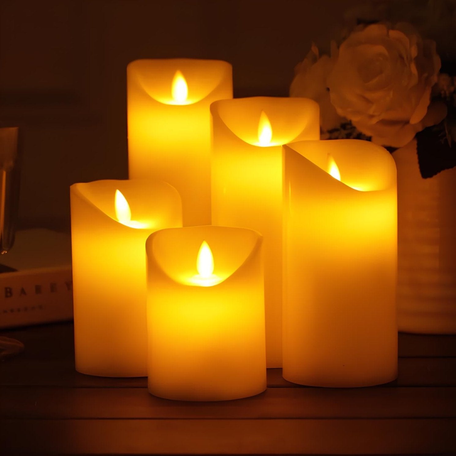 LumiFlame LED Kerzen | Flackernder Echtwachseffekt | Sicher & Energiesparend | Verschiedene Größen & Designs