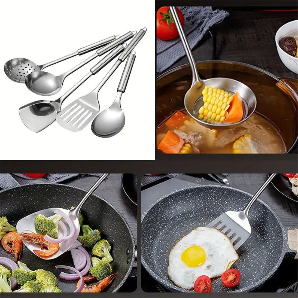 Stainless steel cooking utensils | 5-piece set