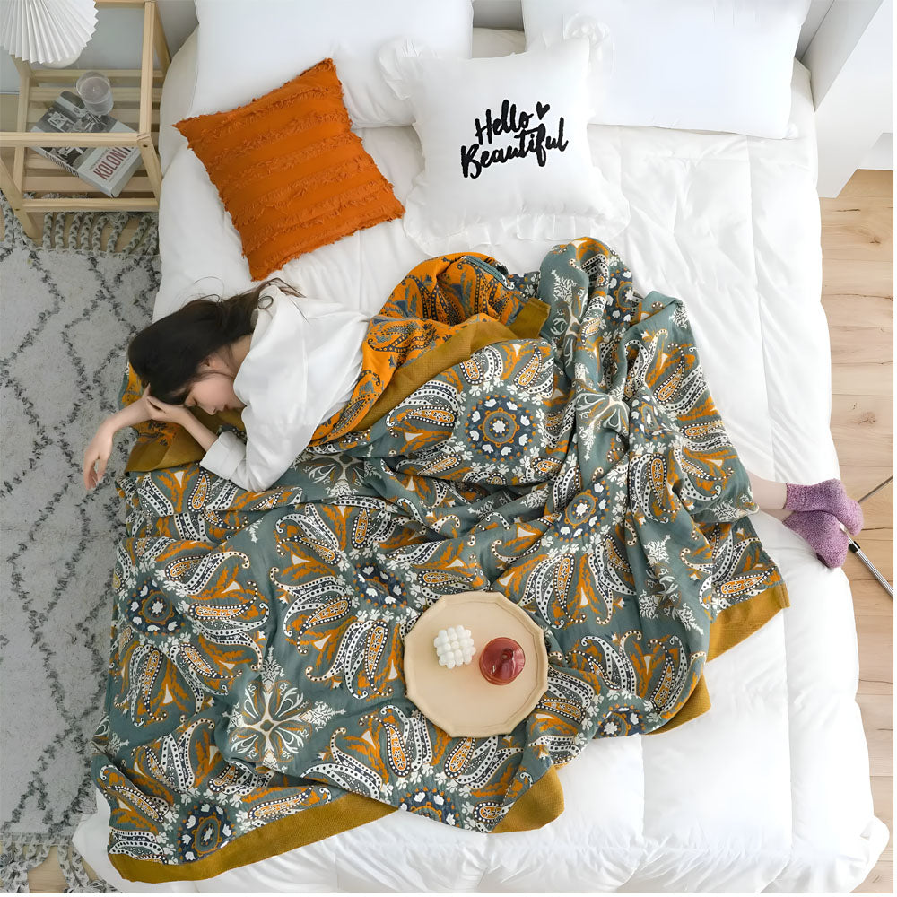 Boho Bloom Reversible Blanket 