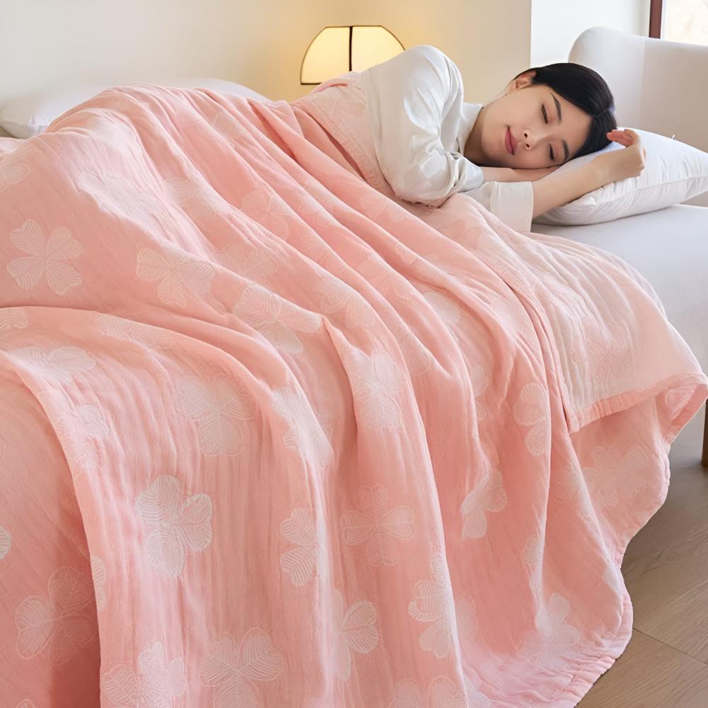 Vier Kleeblatt Baumwolldecke