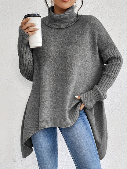 Damen Rollkragenpullover | Oversized Passform mit modernem hohen Kragen