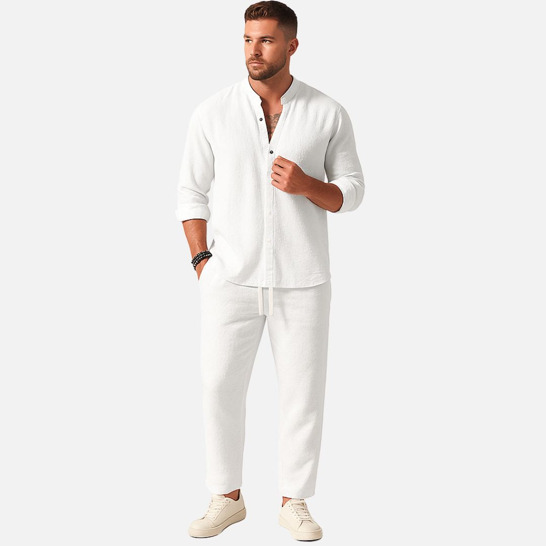 Herren Leinen Outfit Set - Loungewear Outfit